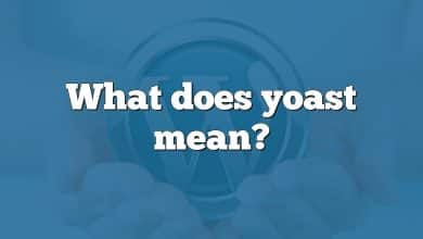 What does yoast mean?