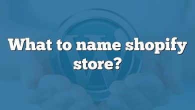 What to name shopify store?