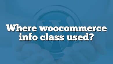 Where woocommerce info class used?
