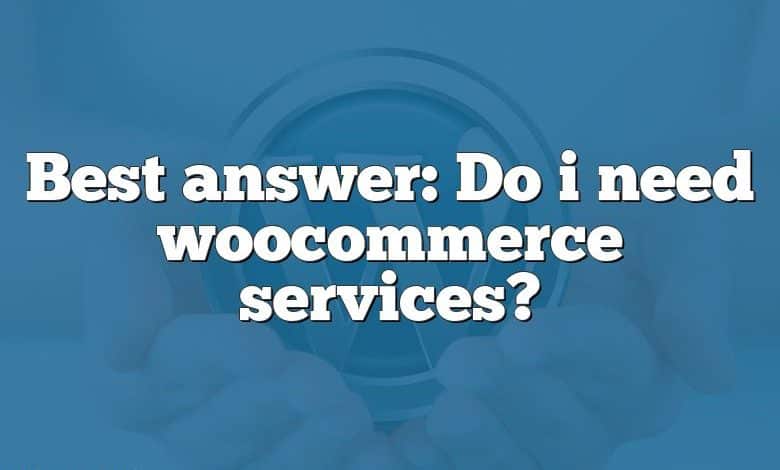 Best answer: Do i need woocommerce services?