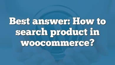 Best answer: How to search product in woocommerce?