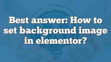 Best answer: How to set background image in elementor?