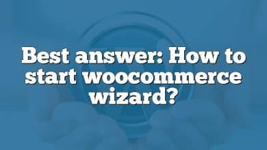 Best answer: How to start woocommerce wizard?
