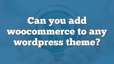Can you add woocommerce to any wordpress theme?