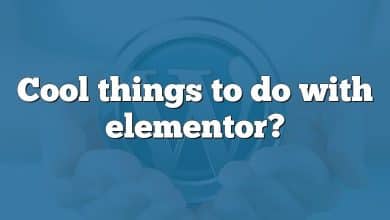 Cool things to do with elementor?