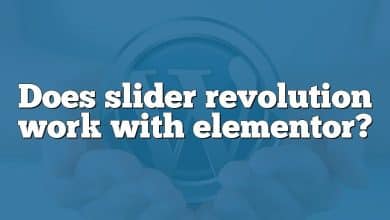 Does slider revolution work with elementor?