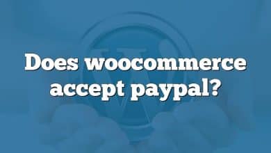 Does woocommerce accept paypal?