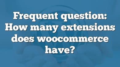 Frequent question: How many extensions does woocommerce have?