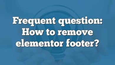 Frequent question: How to remove elementor footer?