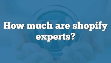 How much are shopify experts?