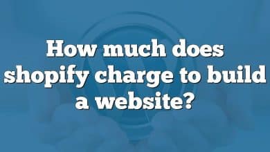 How much does shopify charge to build a website?