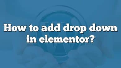How to add drop down in elementor?