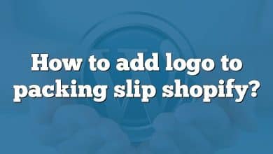 How to add logo to packing slip shopify?