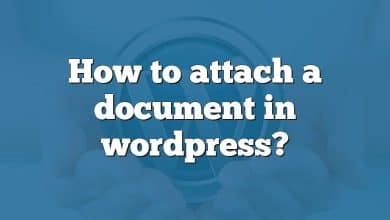 How to attach a document in wordpress?
