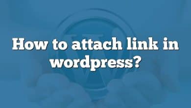 How to attach link in wordpress?