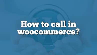 How to call in woocommerce?