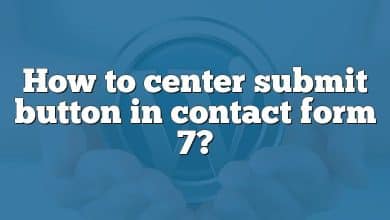 How to center submit button in contact form 7?