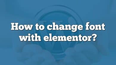 How to change font with elementor?