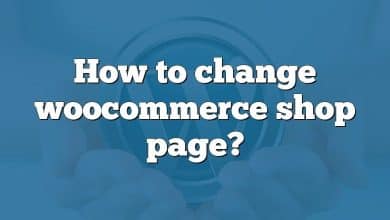 How to change woocommerce shop page?
