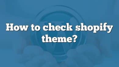 How to check shopify theme?