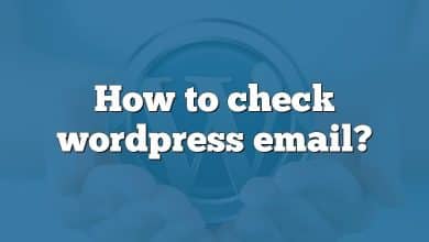 How to check wordpress email?