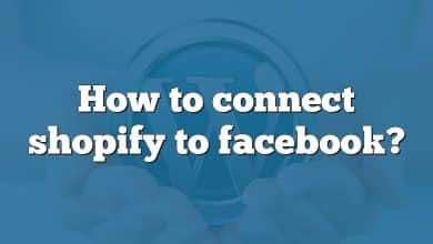 How to connect shopify to facebook?