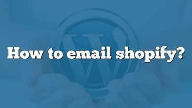 How to email shopify?