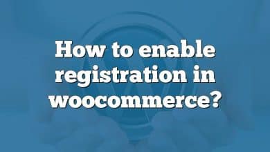 How to enable registration in woocommerce?