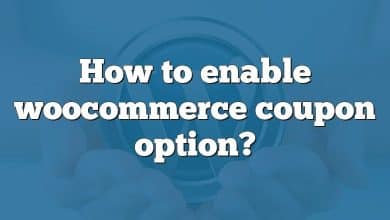 How to enable woocommerce coupon option?