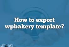 How to export wpbakery template?