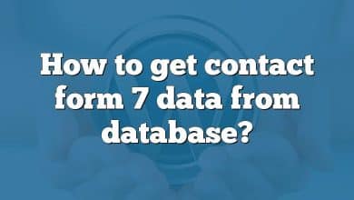 How to get contact form 7 data from database?