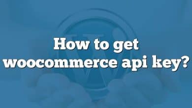 How to get woocommerce api key?
