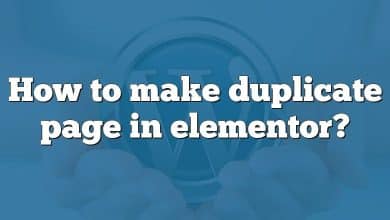 How to make duplicate page in elementor?