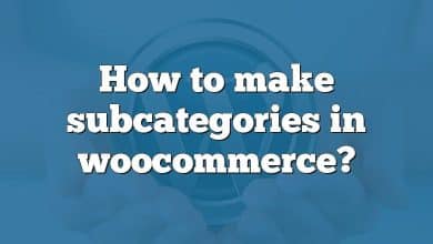 How to make subcategories in woocommerce?