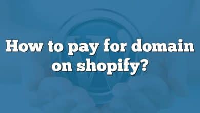 How to pay for domain on shopify?