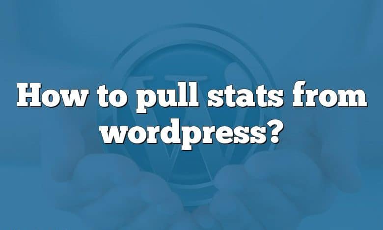 How to pull stats from wordpress?