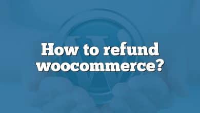 How to refund woocommerce?
