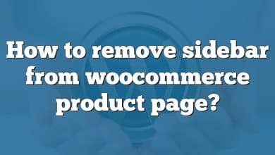 How to remove sidebar from woocommerce product page?