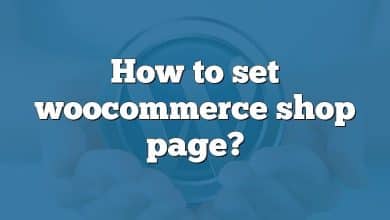 How to set woocommerce shop page?