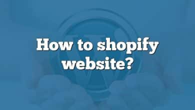 How to shopify website?