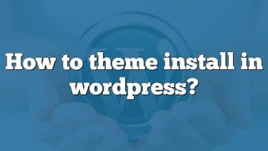 How to theme install in wordpress?