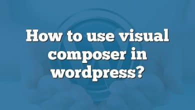 How to use visual composer in wordpress?