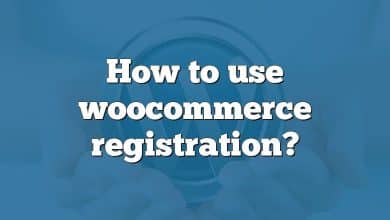 How to use woocommerce registration?