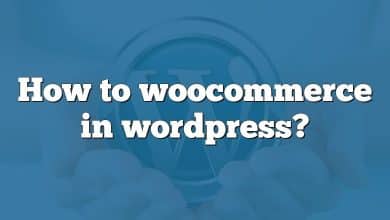 How to woocommerce in wordpress?