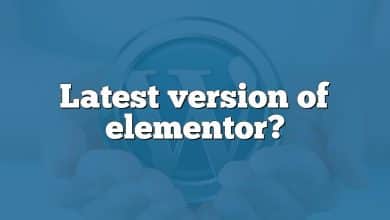 Latest version of elementor?