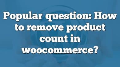 Popular question: How to remove product count in woocommerce?