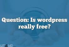 Question: Is wordpress really free?