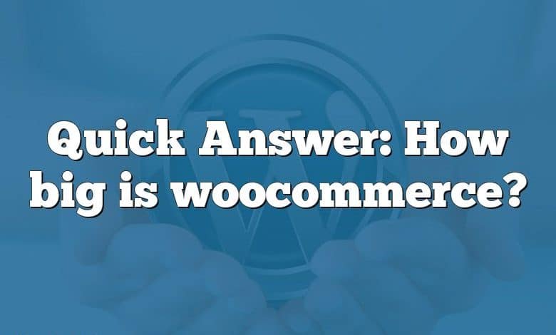 Quick Answer: How big is woocommerce?