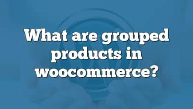 What are grouped products in woocommerce?