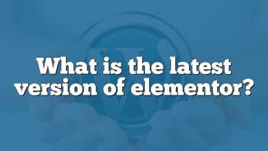 What is the latest version of elementor?
